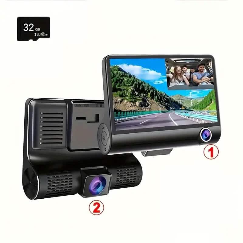 Two-Lens HD Night Vision Driving Recorder with Suction Cup Installation + 32G Card - A-1 Thread Vault