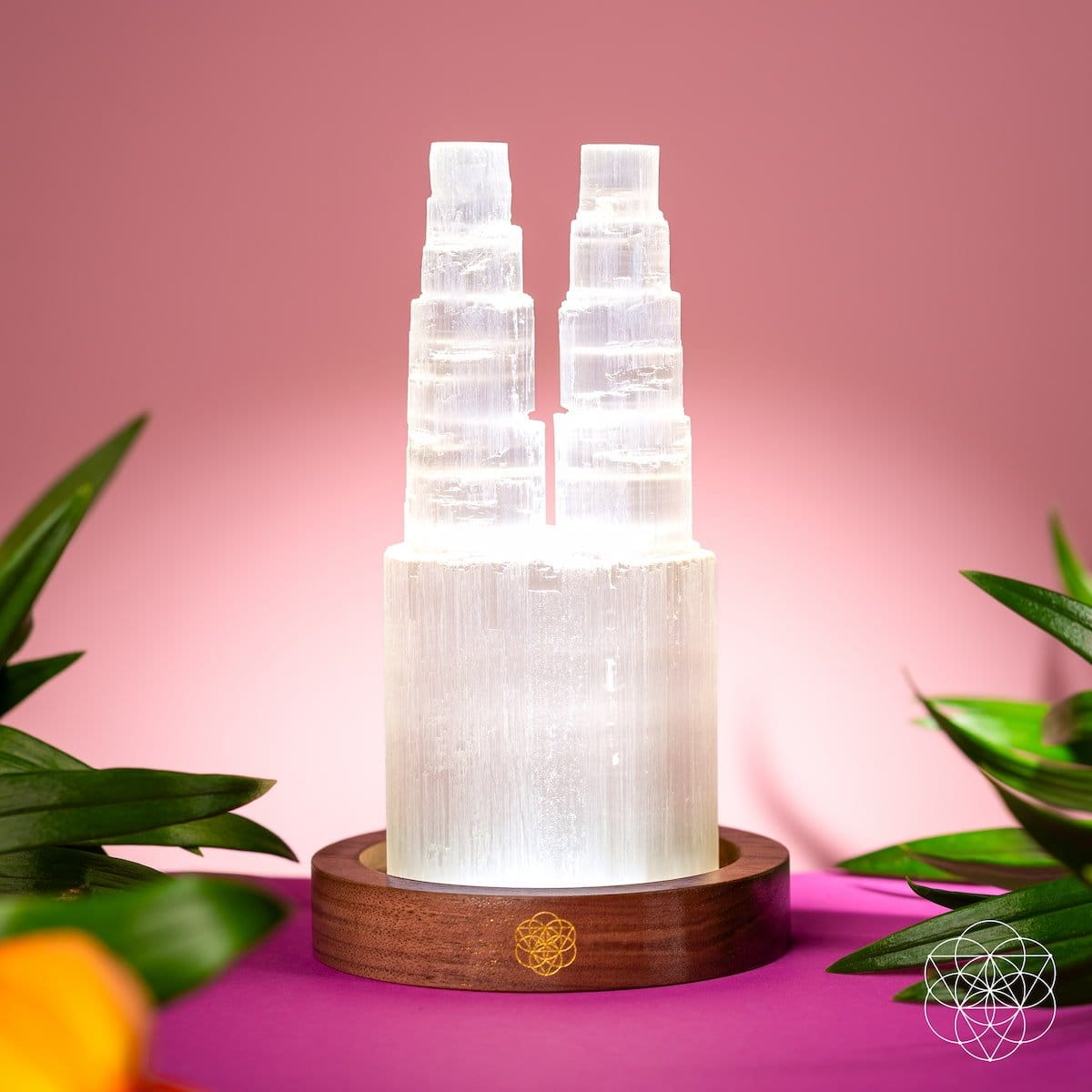 Two-Tower Selenite Lamp – Deep Energy Cleanse & Reset - A-1 Thread Vault