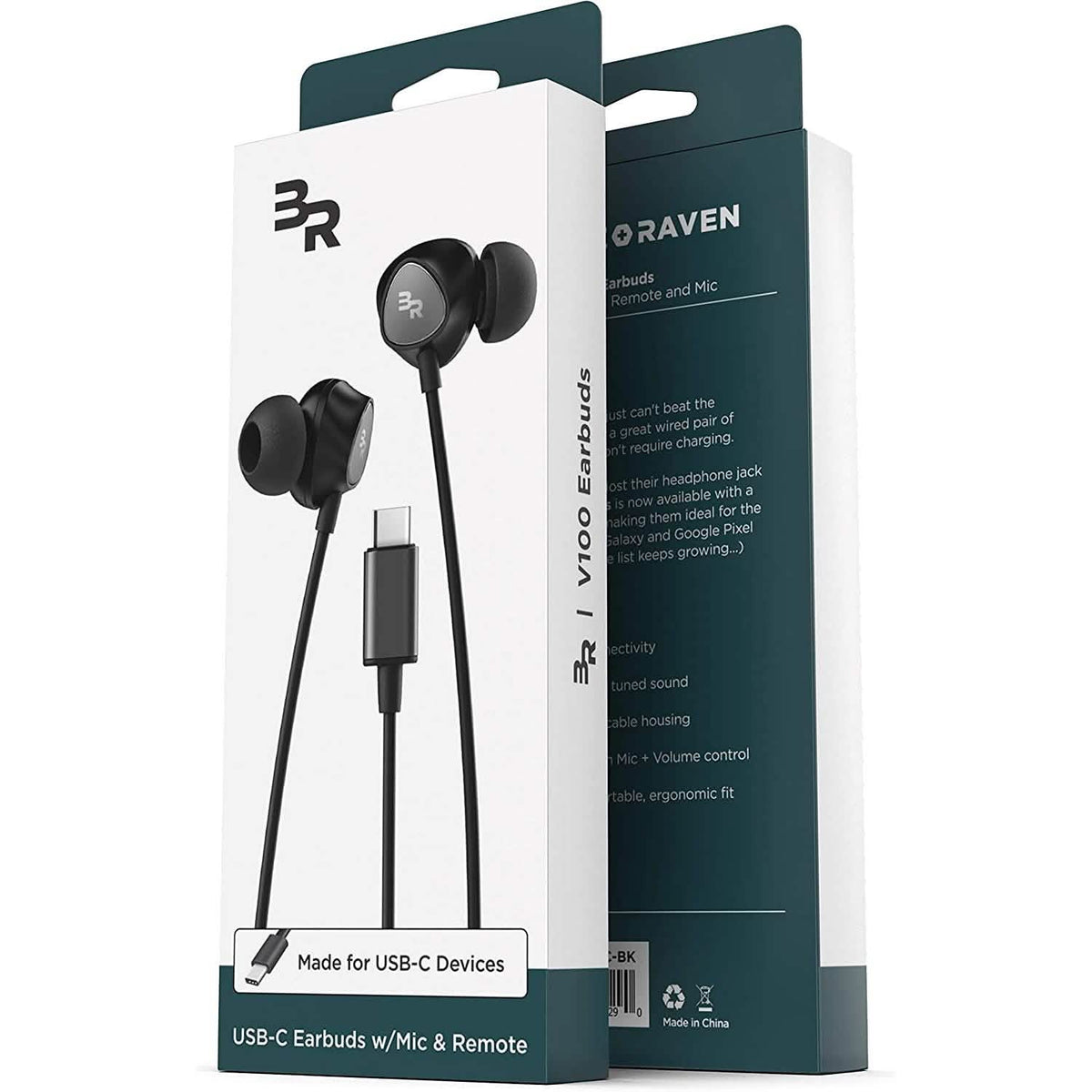 Type C Headphones, In-Ear Wired Earbuds with Microphone & Volume Control Mic Earphones - A-1 Thread Vault