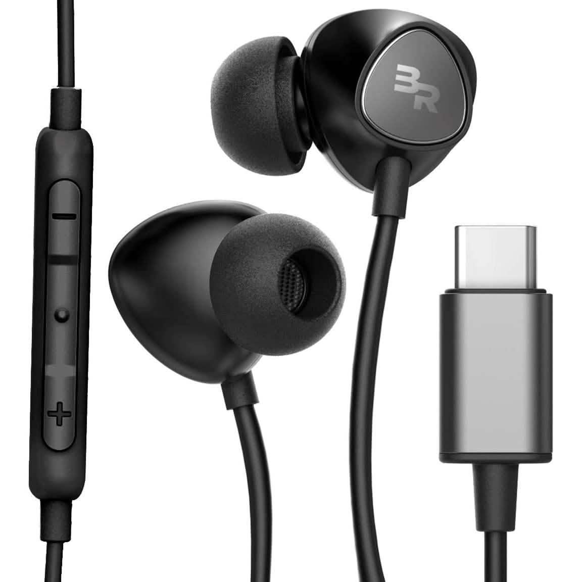 Type C Headphones, In-Ear Wired Earbuds with Microphone & Volume Control Mic Earphones - A-1 Thread Vault