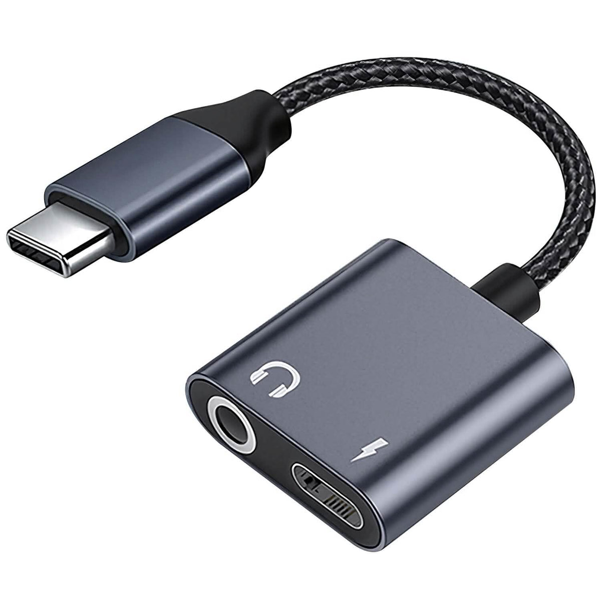 Type C to 3.5mm Headphone Charger Adapter USB C to Aux Audio Jack - A-1 Thread Vault