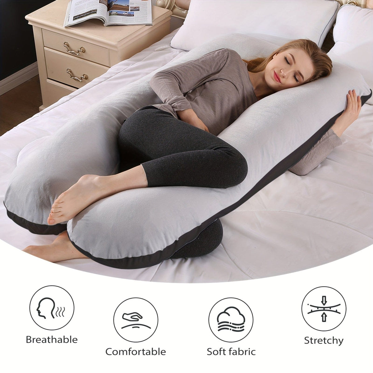 U-Shaped Maternity Pillow – Full Body Support - A-1 Thread Vault