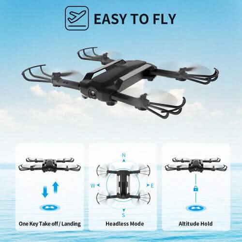 UDIRC Foldable RC Drone FPV WiFi Quadcopter w/ 720P HD Camera & 2 Batteries U73 - A-1 Thread Vault