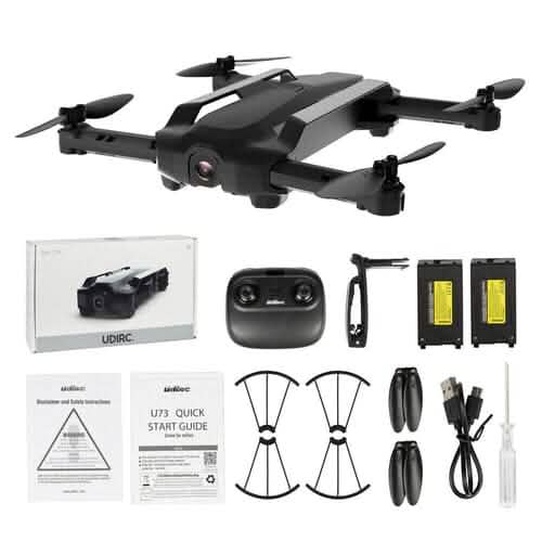UDIRC Foldable RC Drone FPV WiFi Quadcopter w/ 720P HD Camera & 2 Batteries U73 - A-1 Thread Vault