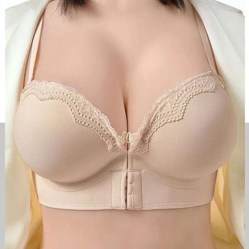 Ultimate Push Up Bra 12cm Padded Front Closure Strapless Plunge Bra for Small Chest Extreme Lift Invisible Back Comfort Wear - A-1 Thread Vault