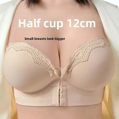 Ultimate Push Up Bra 12cm Padded Front Closure Strapless Plunge Bra for Small Chest Extreme Lift Invisible Back Comfort Wear - A-1 Thread Vault