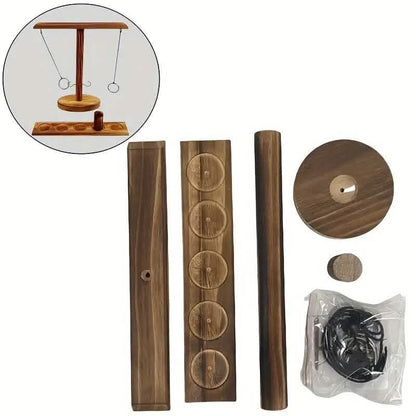 Ultimate Wooden Ring Toss Hook and Ring Indoor Combat Game - A-1 Thread Vault