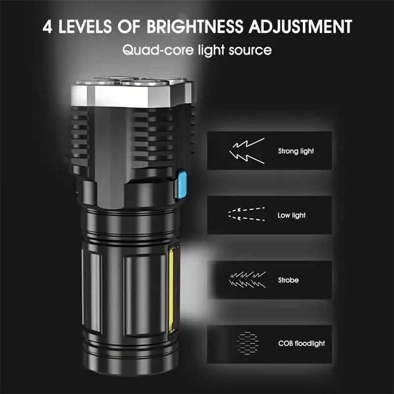 Ultra-Bright USB Rechargeable LED Flashlight - A-1 Thread Vault