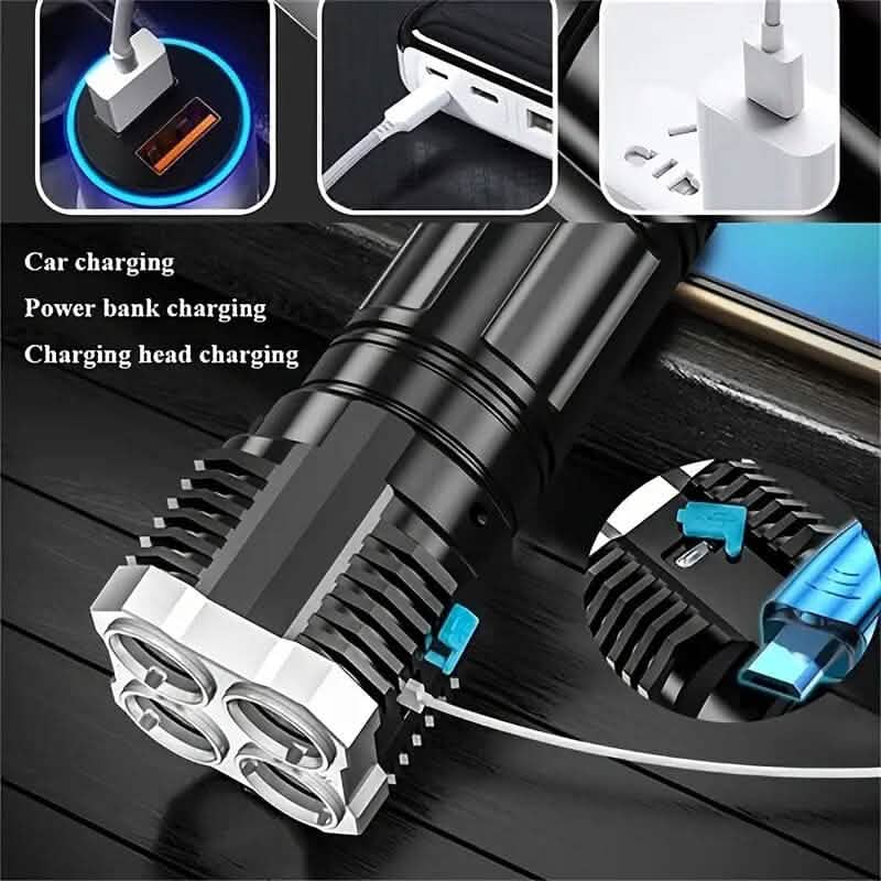 Ultra-Bright USB Rechargeable LED Flashlight - A-1 Thread Vault