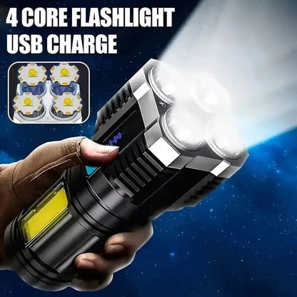 Ultra-Bright USB Rechargeable LED Flashlight - A-1 Thread Vault
