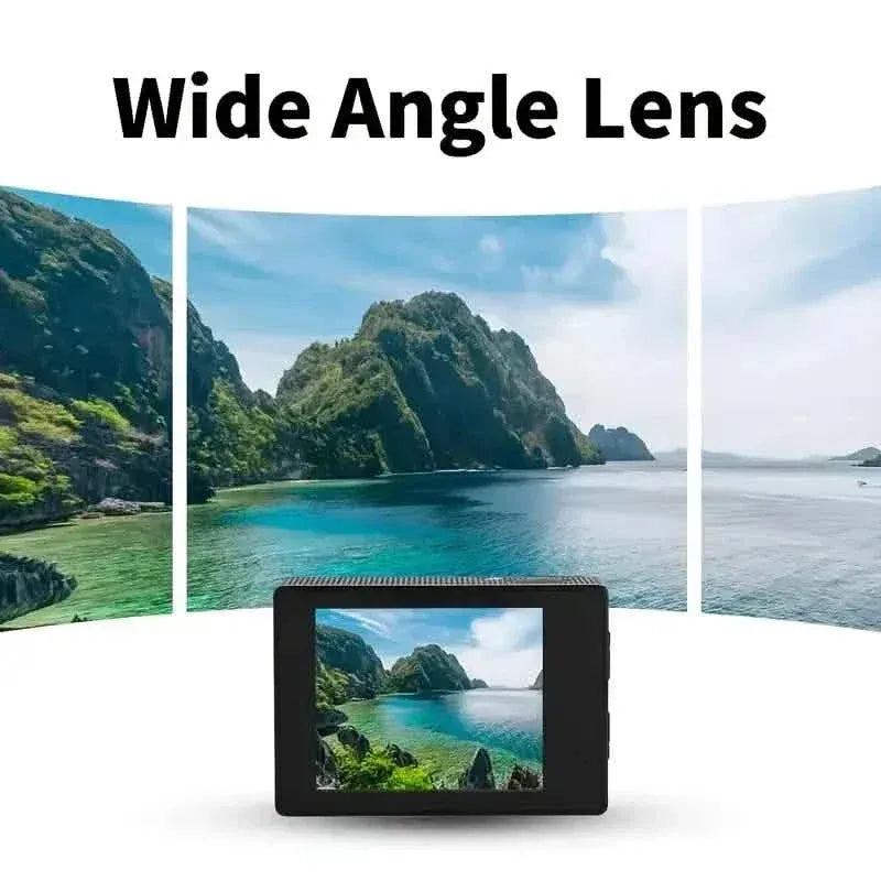 Ultra HD 1080P Action Camera – 140° Wide Angle, Fisheye Lens, LCD Display - A-1 Thread Vault