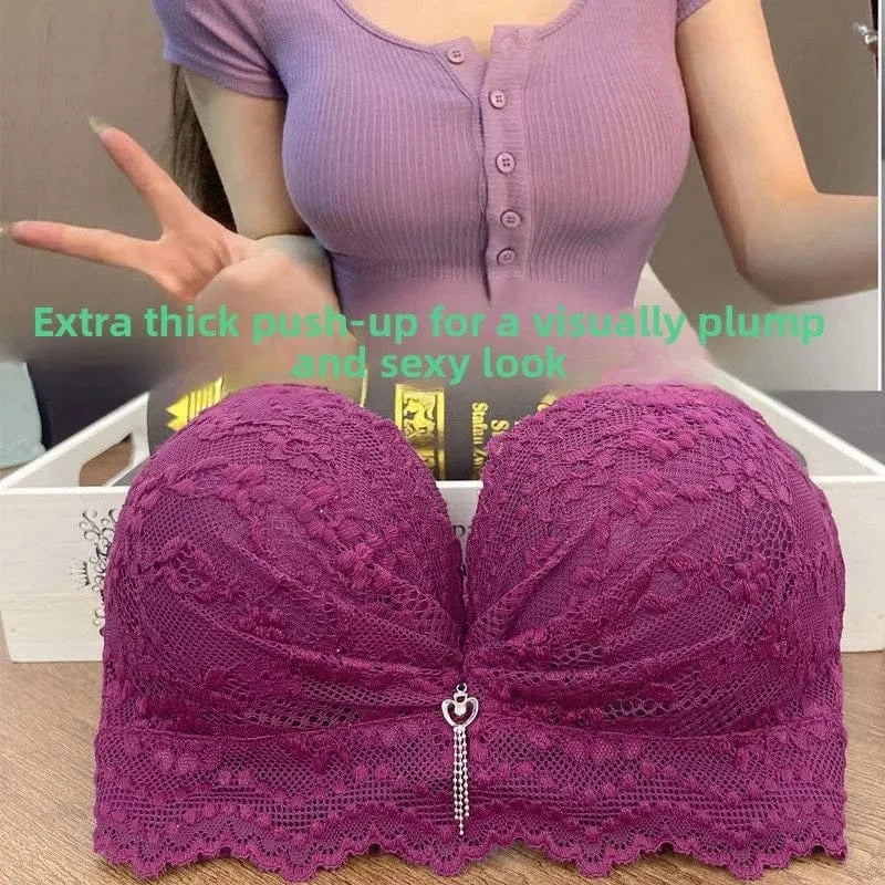 Ultra Push-Up Bra 12CM Extreme Padding for Small Chest Wireless Seamless Plunge Bra with Side Support Enhancer for Flat Chest - A-1 Thread Vault