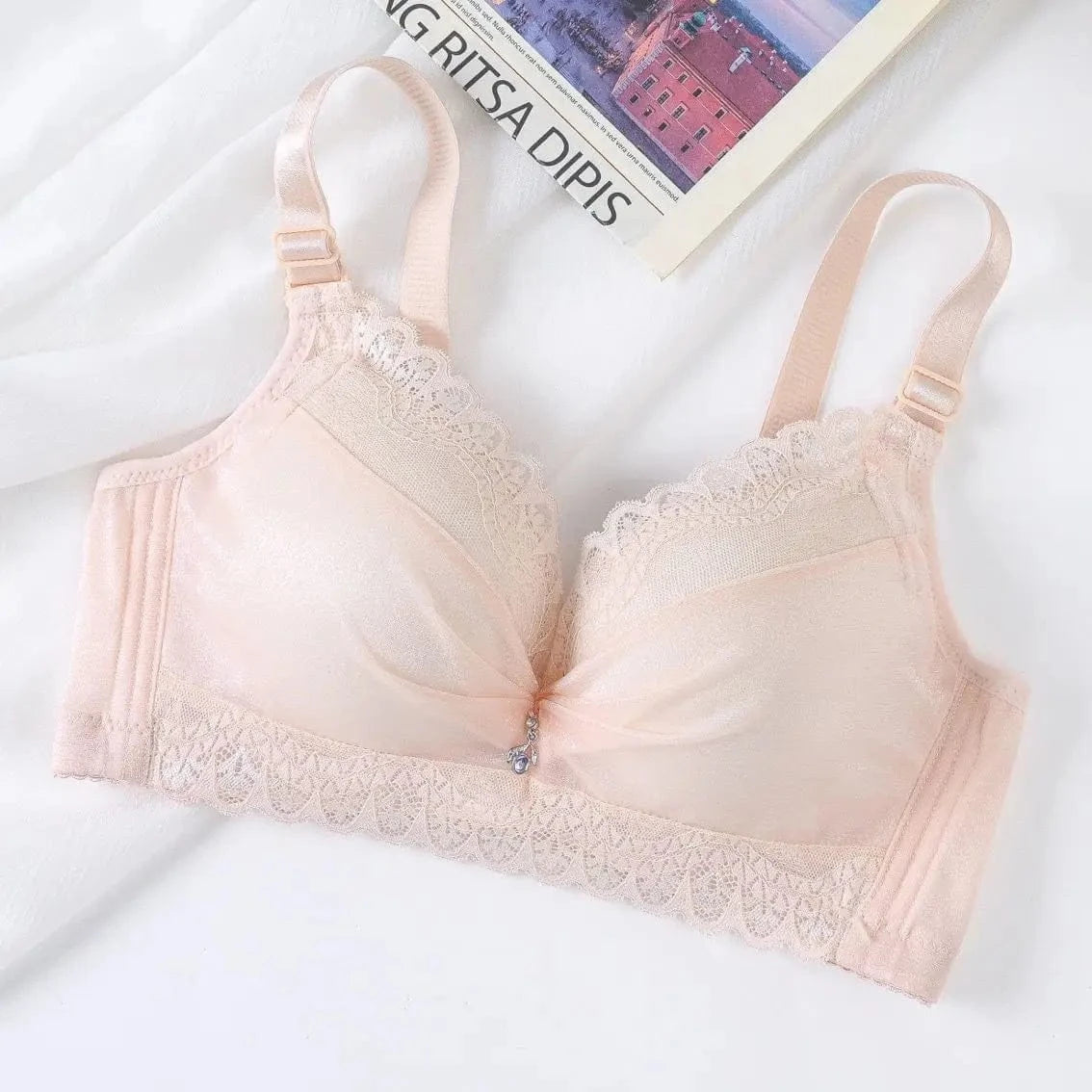 Ultra Push Up Bra with Side Support, 8cm Padding Non Slip Bra for Small Chest, Wireless Full Coverage Bra for A/B Cup - A-1 Thread Vault