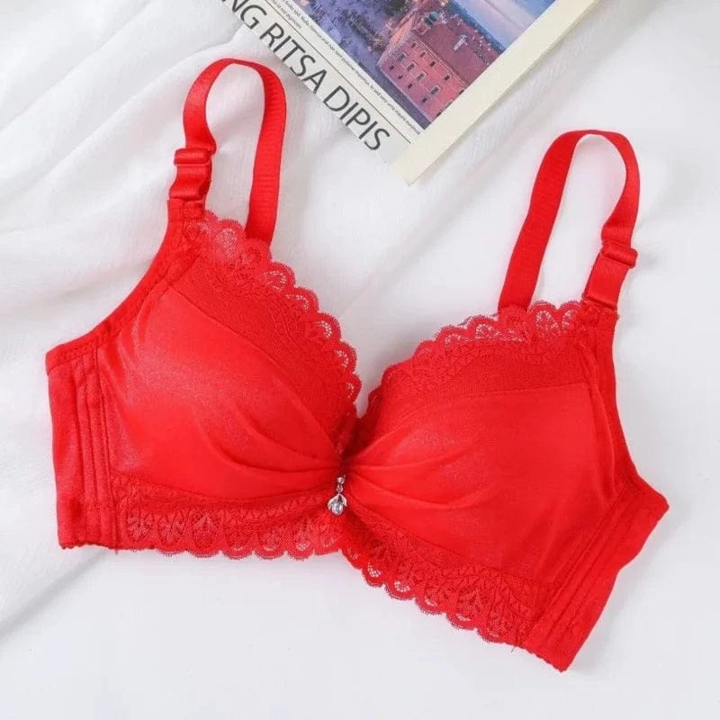 Ultra Push Up Bra with Side Support, 8cm Padding Non Slip Bra for Small Chest, Wireless Full Coverage Bra for A/B Cup - A-1 Thread Vault