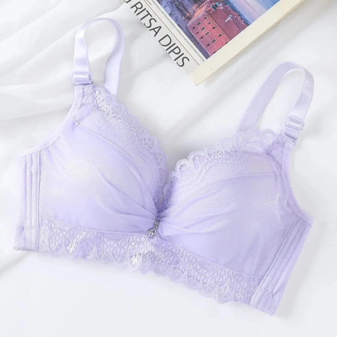 Ultra Push Up Bra with Side Support, 8cm Padding Non Slip Bra for Small Chest, Wireless Full Coverage Bra for A/B Cup - A-1 Thread Vault