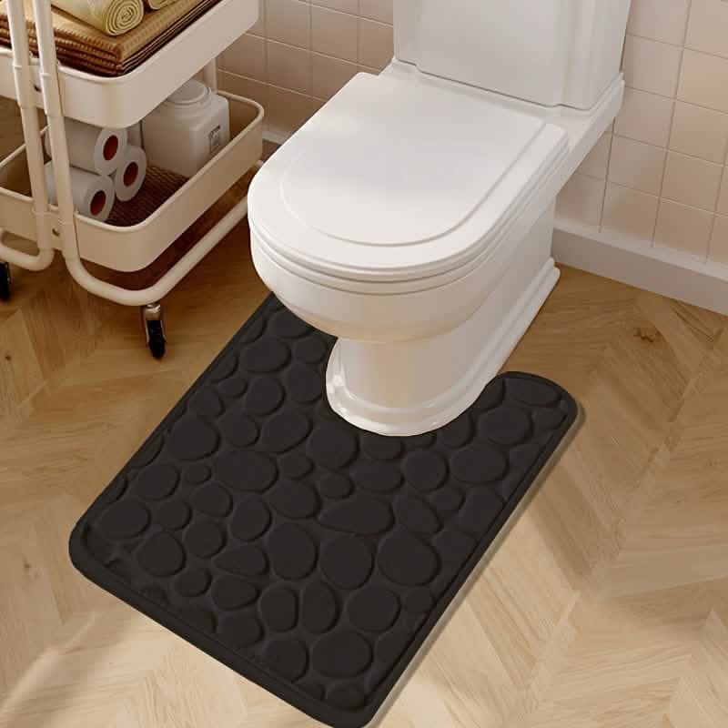 Ultra-Soft Memory Foam Bath Mat – Non-Slip, Absorbent (Gray Hexagon) - A-1 Thread Vault