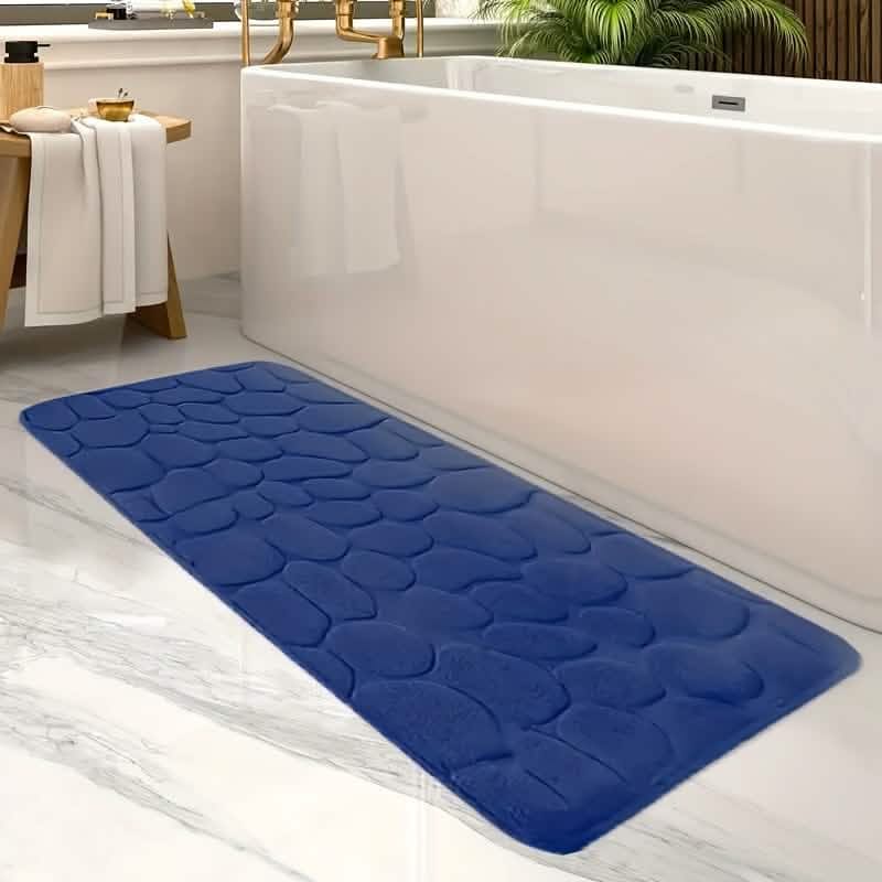 Ultra-Soft Memory Foam Bath Mat – Non-Slip, Absorbent (Gray Hexagon) - A-1 Thread Vault