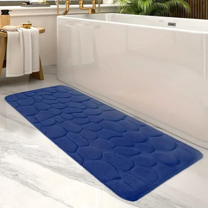 Ultra-Soft Memory Foam Bath Mat – Non-Slip, Absorbent (Gray Hexagon) - A-1 Thread Vault