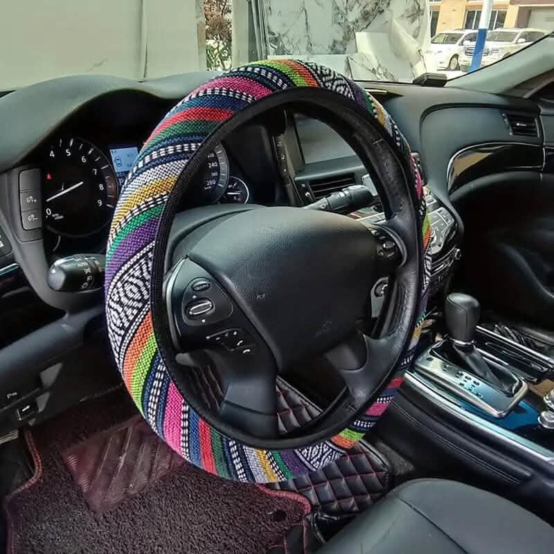Ultra-Thin Breathable Colorful Hemp Steering Wheel Cover - A-1 Thread Vault