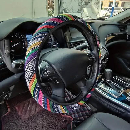 Ultra-Thin Breathable Colorful Hemp Steering Wheel Cover - A-1 Thread Vault