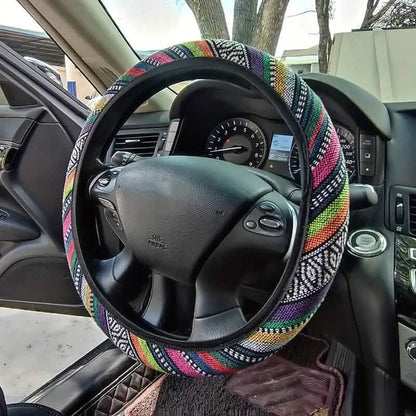 Ultra-Thin Breathable Colorful Hemp Steering Wheel Cover - A-1 Thread Vault