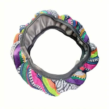 Ultra-Thin Breathable Colorful Hemp Steering Wheel Cover - A-1 Thread Vault
