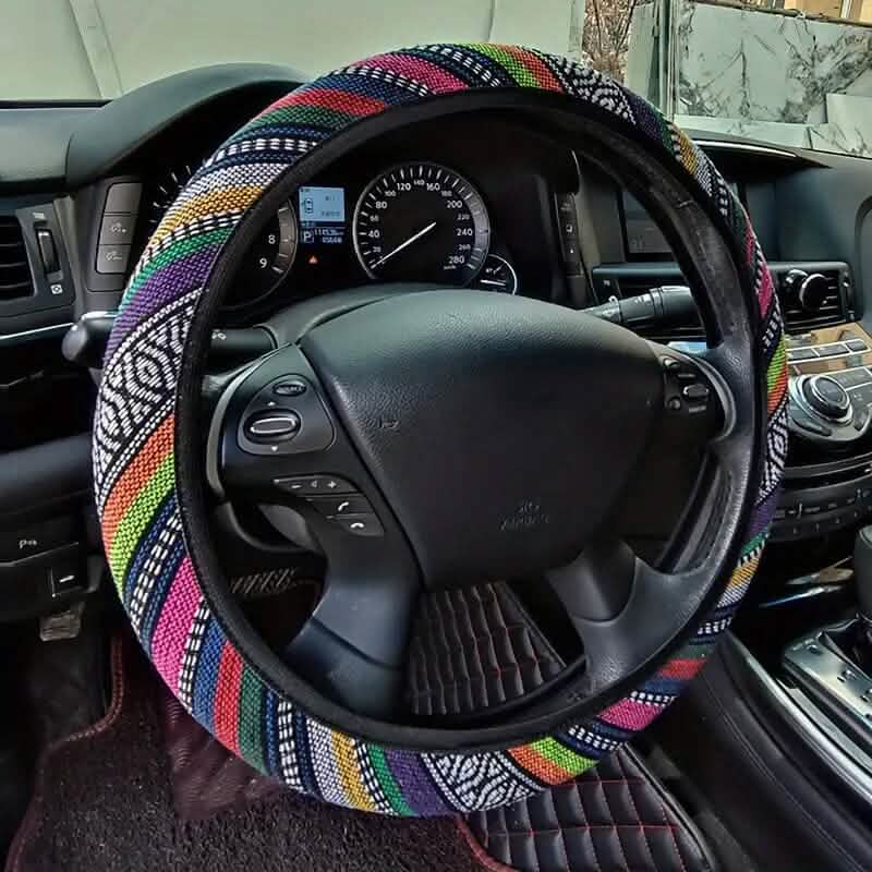 Ultra-Thin Breathable Colorful Hemp Steering Wheel Cover - A-1 Thread Vault