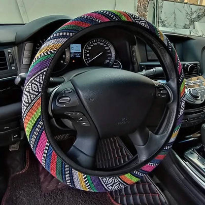 Ultra-Thin Breathable Colorful Hemp Steering Wheel Cover - A-1 Thread Vault