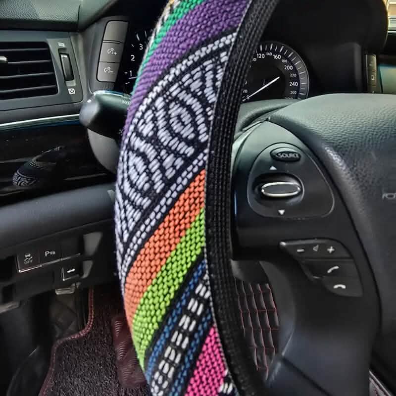 Ultra-Thin Breathable Colorful Hemp Steering Wheel Cover - A-1 Thread Vault