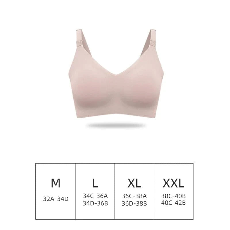 Ultra Thin Laser Cutting Ladies Feeding Bra Seamless Removable Padded Breastfeeding Bras Plus Size Push Up Maternity Support Bra - A-1 Thread Vault