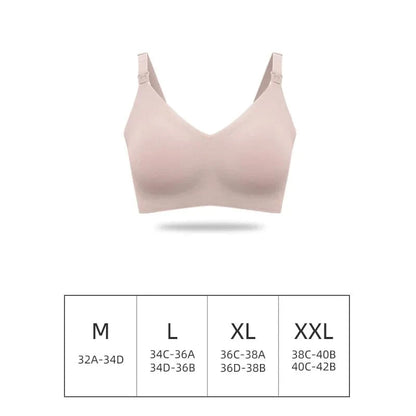 Ultra Thin Laser Cutting Ladies Feeding Bra Seamless Removable Padded Breastfeeding Bras Plus Size Push Up Maternity Support Bra - A-1 Thread Vault