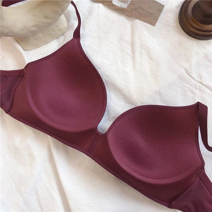 Ultra Thin Sexy Ice Silk Wireless Bra For Women Sexy Gather Underwear Push Up Simple Lingerie Seamless Brassiere Bralettle - A-1 Thread Vault