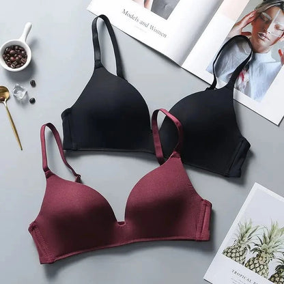 Ultra Thin Sexy Ice Silk Wireless Bra For Women Sexy Gather Underwear Push Up Simple Lingerie Seamless Brassiere Bralettle - A-1 Thread Vault