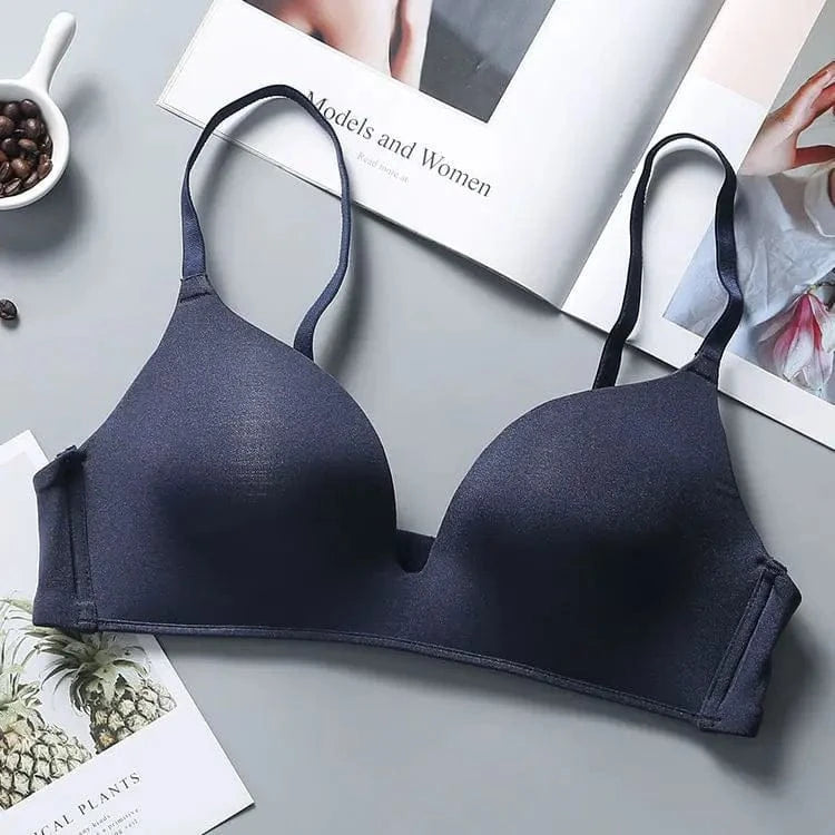 Ultra Thin Sexy Ice Silk Wireless Bra For Women Sexy Gather Underwear Push Up Simple Lingerie Seamless Brassiere Bralettle - A-1 Thread Vault