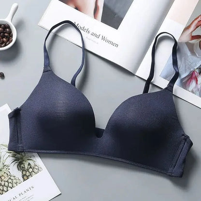 Ultra Thin Sexy Ice Silk Wireless Bra For Women Sexy Gather Underwear Push Up Simple Lingerie Seamless Brassiere Bralettle - A-1 Thread Vault