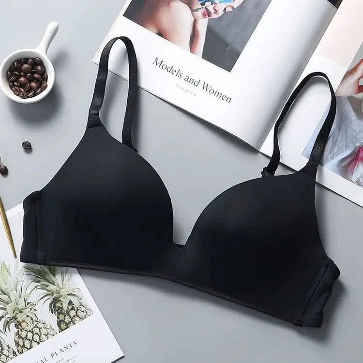 Ultra Thin Sexy Ice Silk Wireless Bra For Women Sexy Gather Underwear Push Up Simple Lingerie Seamless Brassiere Bralettle - A-1 Thread Vault