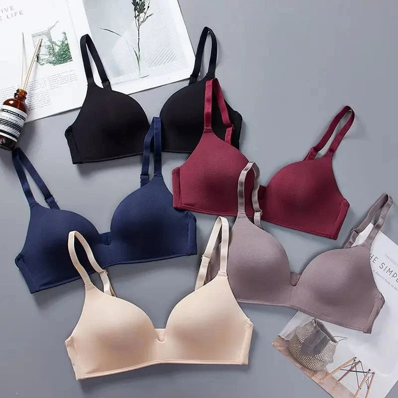 Ultra Thin Sexy Ice Silk Wireless Bra For Women Sexy Gather Underwear Push Up Simple Lingerie Seamless Brassiere Bralettle - A-1 Thread Vault