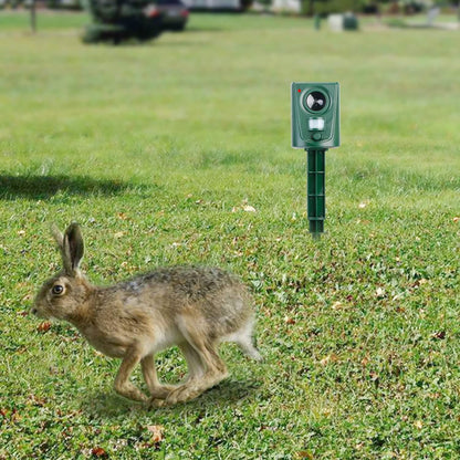 Ultrasonic Animal Repeller IP4 Waterproof Motion Sensor Repellent with Flashing Led Light - A-1 Thread Vault