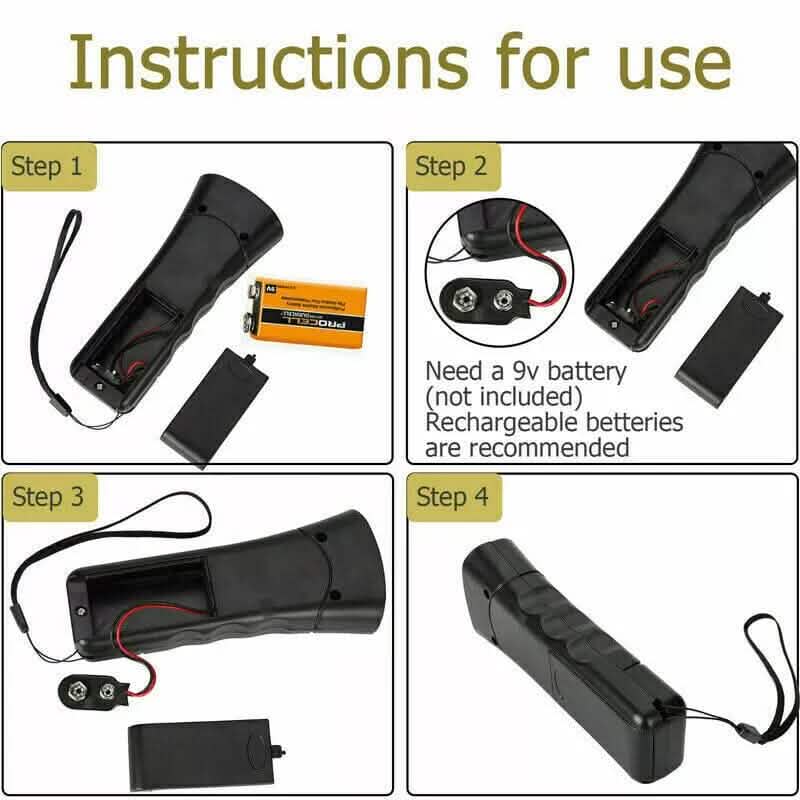 Ultrasonic Pet Dog Anti Bark Training Chaser Control Device - A-1 Thread Vault