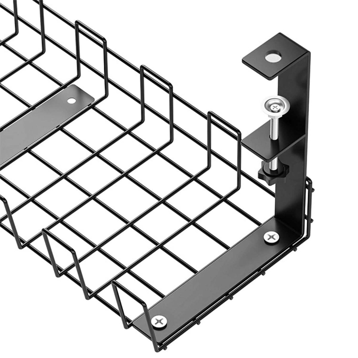 Under Desk Cable Management Tray 15.2in No Drill Desk Cable Cord Organizer - A-1 Thread Vault