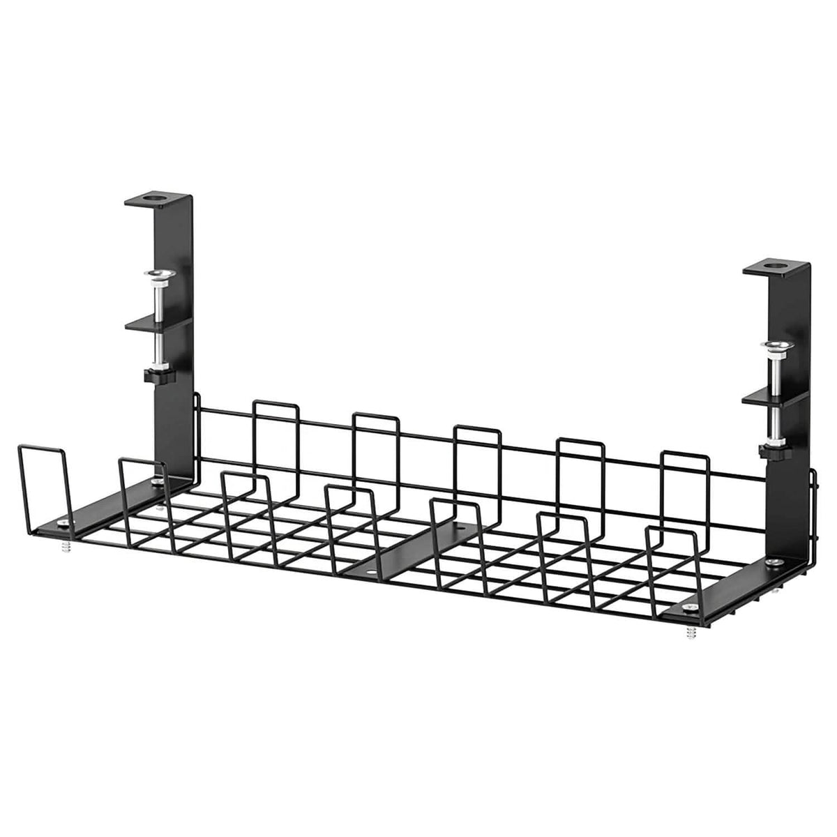 Under Desk Cable Management Tray 15.2in No Drill Desk Cable Cord Organizer - A-1 Thread Vault