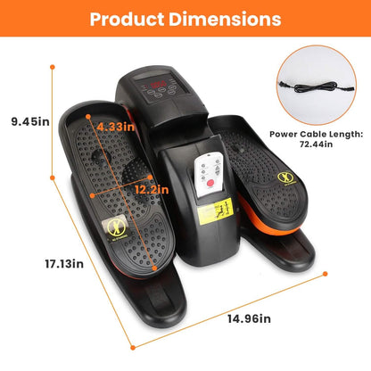 Under Desk Elliptical Machine Seated Pedal Exerciser with 5 Speed Levels 3 Auto Modes - A-1 Thread Vault
