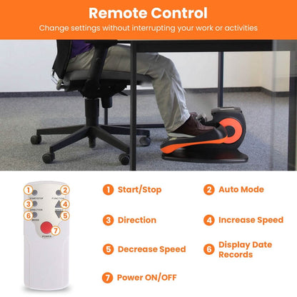 Under Desk Elliptical Machine Seated Pedal Exerciser with 5 Speed Levels 3 Auto Modes - A-1 Thread Vault