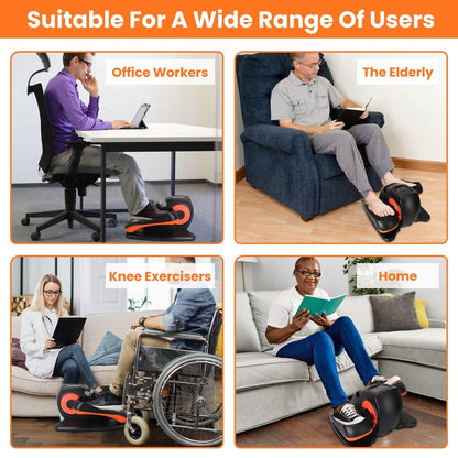 Under Desk Elliptical Machine Seated Pedal Exerciser with 5 Speed Levels 3 Auto Modes - A-1 Thread Vault