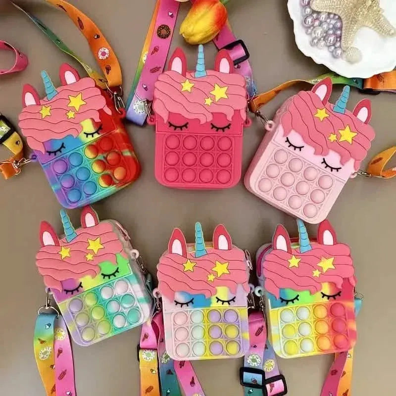 Unicorn Crossbody Bag with Pop Fidget Buttons - A-1 Thread Vault