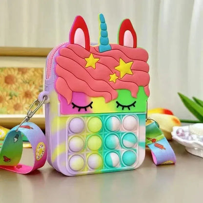 Unicorn Crossbody Bag with Pop Fidget Buttons - A-1 Thread Vault