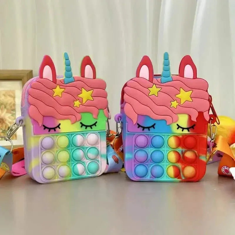 Unicorn Crossbody Bag with Pop Fidget Buttons - A-1 Thread Vault