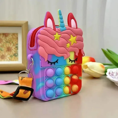 Unicorn Crossbody Bag with Pop Fidget Buttons - A-1 Thread Vault
