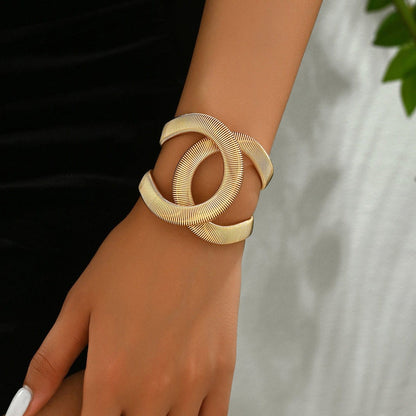 Unique Coil Spring Bangle Statement Wrist Accessory (MAC416) - A-1 Thread Vault