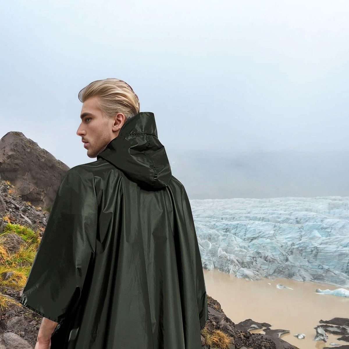 Unisex Hooded Rain Poncho with Pocket - A-1 Thread Vault